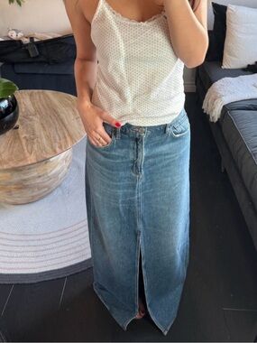 Agolde Leif Denim Maxi Skirt (25)